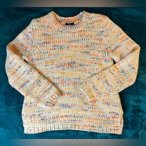 Gap Sweater Womens Sm Colorful Knit Crew Neck Winter Cozy Comfy Chunky Knit